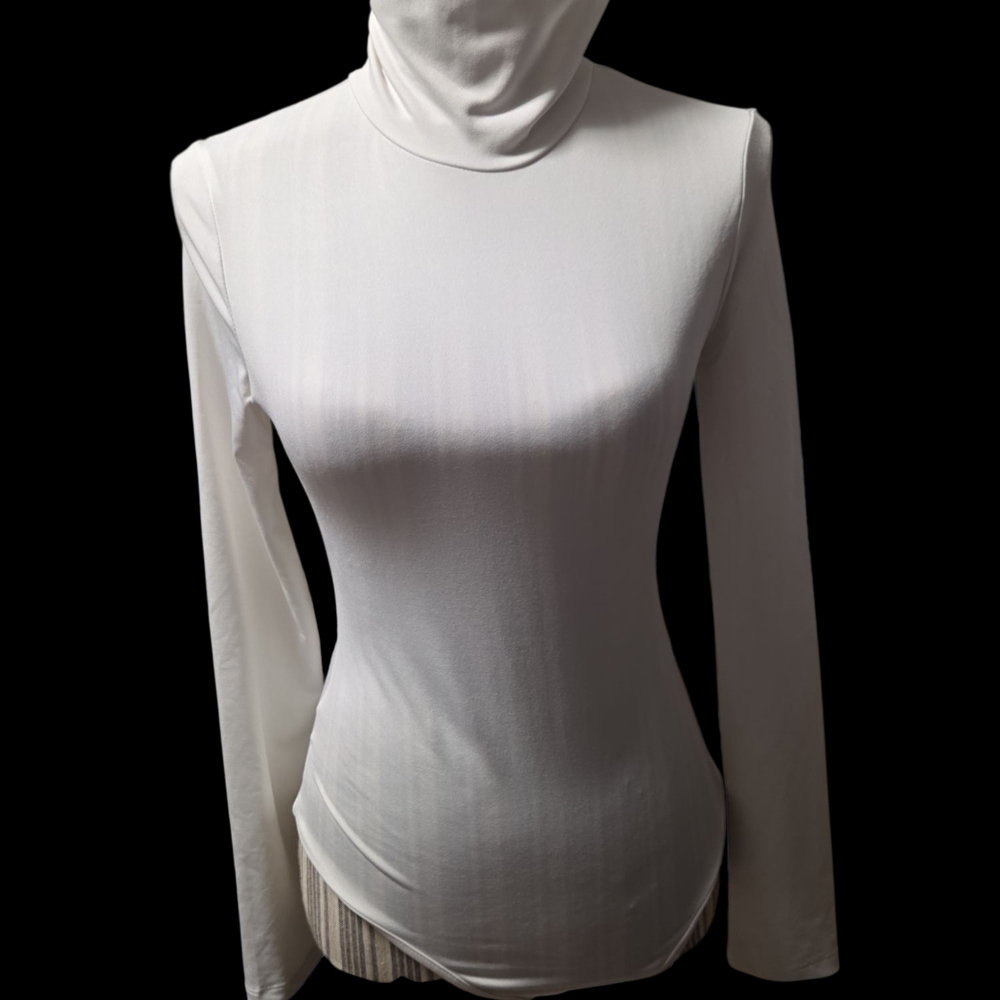 SHEIN Classic White Turtleneck Top